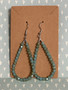Glass Crystal Teardrop Dangle Earrings - Aquamarine