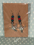 Beaded Cow skull, steer skull dangle earrings - southwest rodeo fashion