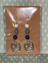 Dangle earrings with cowboy boot and horseshoe charm. Southwestern rodeo fashion earrings.