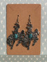 Bucking Bronco & Rider Dangle Earrings - Turquoise & Silver