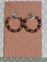 Beaded Hoop Earrings - Wheatberry, Purple, Amber