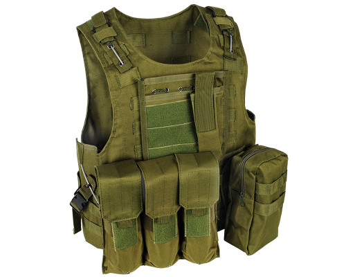 Warrior Molle Tactical Style Vest w/ Attachments