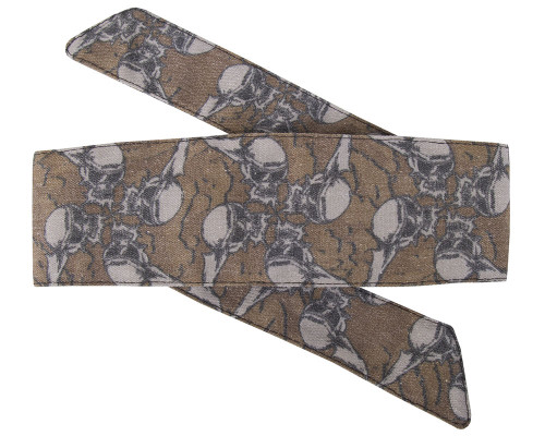 HK Army Headband/Headwrap - Hostilewear - Skulls Tan