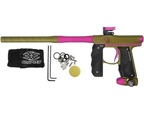 Empire Paintball Marker - Mini GS w/ 2 Piece Barrel - Dust Olive/Dust Pink