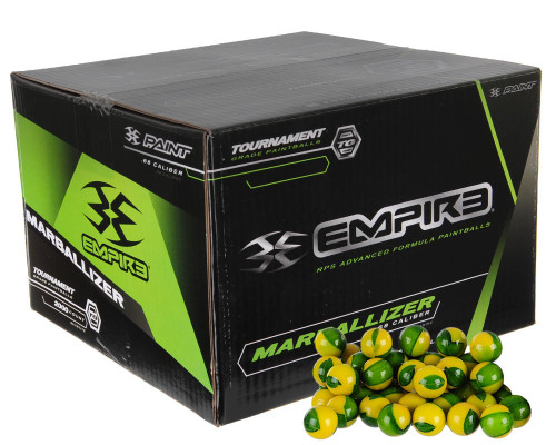 Empire Marballizer Tournament Grade Paintballs - Case of 100 - Green Fill