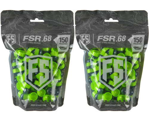 First Strike Paintball 300 Round Paintballs - FSR - Smoke/Green Shell - Green Fill