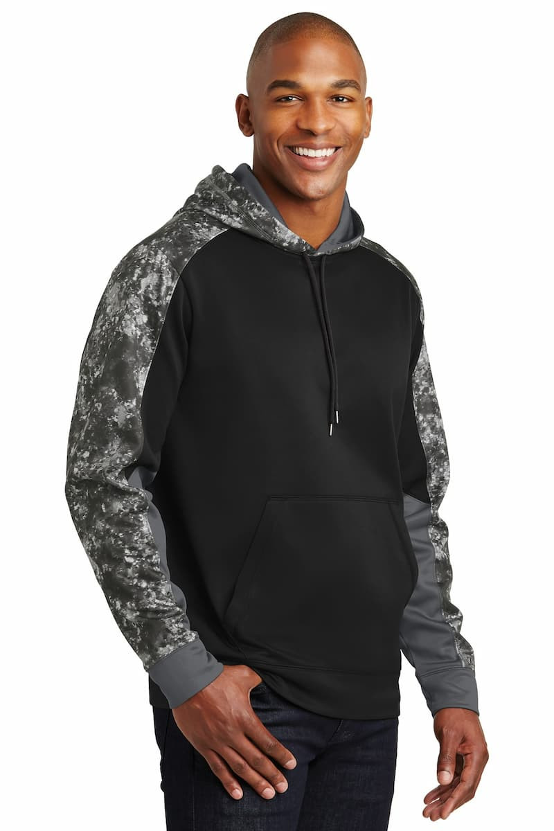 Sport TekSport Wick Mineral Freeze Fleece Colorblock Hooded
