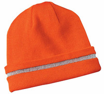 Enhanced Visibility Beanie with Reflective Stripe