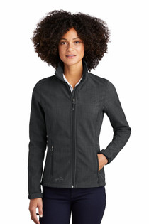 Ladies Shaded Crosshatch Soft Shell Jacket