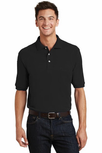 Heavyweight Cotton Pique Polo with Pocket