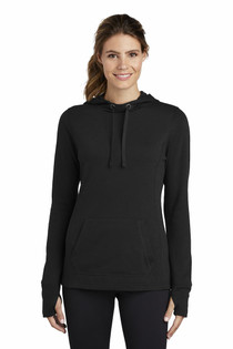 Ladies PosiCharge Tri Blend Wicking Fleece Hooded Pullover