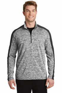 PosiCharge Electric Heather Colorblock 1/4 Zip Pullover