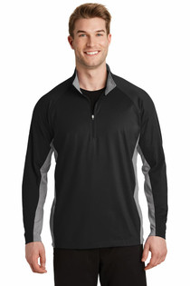 Sport Wick Stretch Contrast 1/4 Zip Pullover