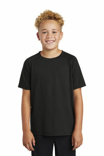 Youth PosiCharge Tri Blend Wicking Raglan Tee