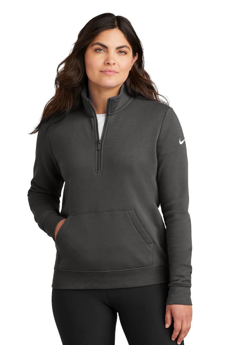 Ladies Club Fleece Sleeve Swoosh 1/2 Zip - NKDX6720 Nike