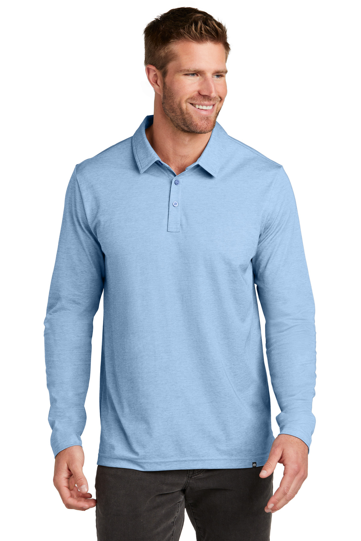 Oceanside Heather Long Sleeve Polo - TM1MZ343 TravisMathew