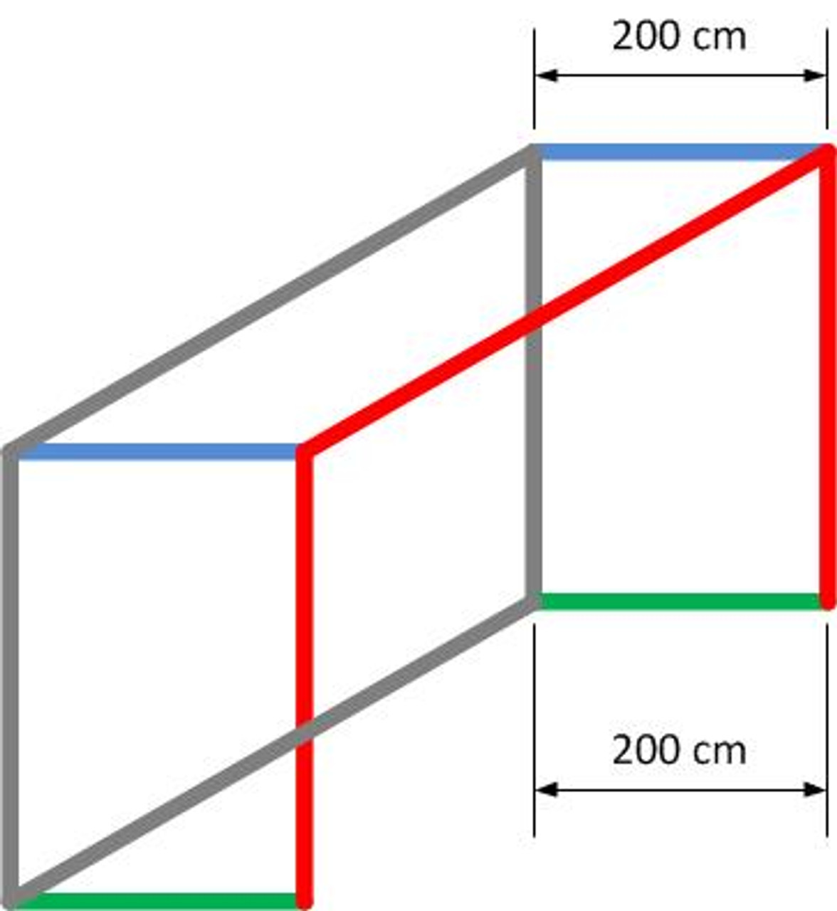 Full Size Continental Football Goal Net - 2.3mm Diameter - Single Net