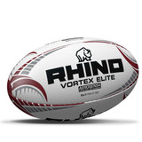 Rhino Vortex Elite Rugby Ball (5, White)