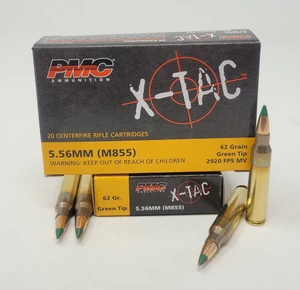 PMC 5.56K 5.56X45 62GR (M855) 20RD 
Green Tip