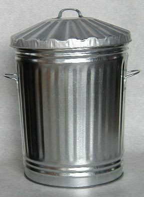 70LTR GALVANISED STEEL BIN WITH LID - KT Supplies