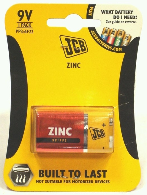 JCB ZINC PP3 BATTERIES (EACH)