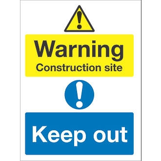 600 x 200 CONSTRUCTION SITE KEEP OUT SIGN