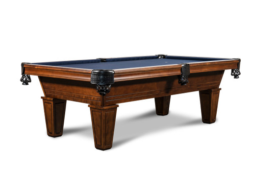 Riverside 8' Slate Pool Table in Antique Walnut w/Premium Billiard Accessories