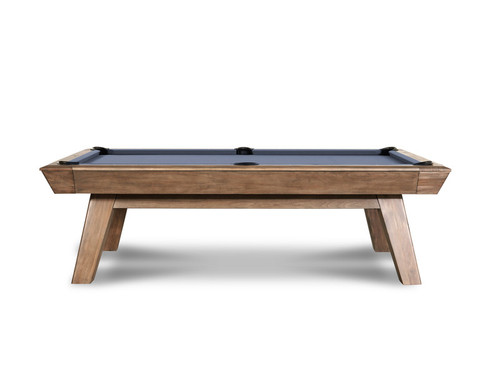 Mid Century Modern Pool Table with dining top option. The Desyn Pool Table by Brixton Billiards is crafted with solid wood and genuine 1 inch slate.