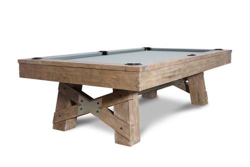 Brixton Billiards Georgia Slate Pool Table. Constructed with solid wood. This is the perfect rustic farmhouse pool table. Includes an optional dining top.