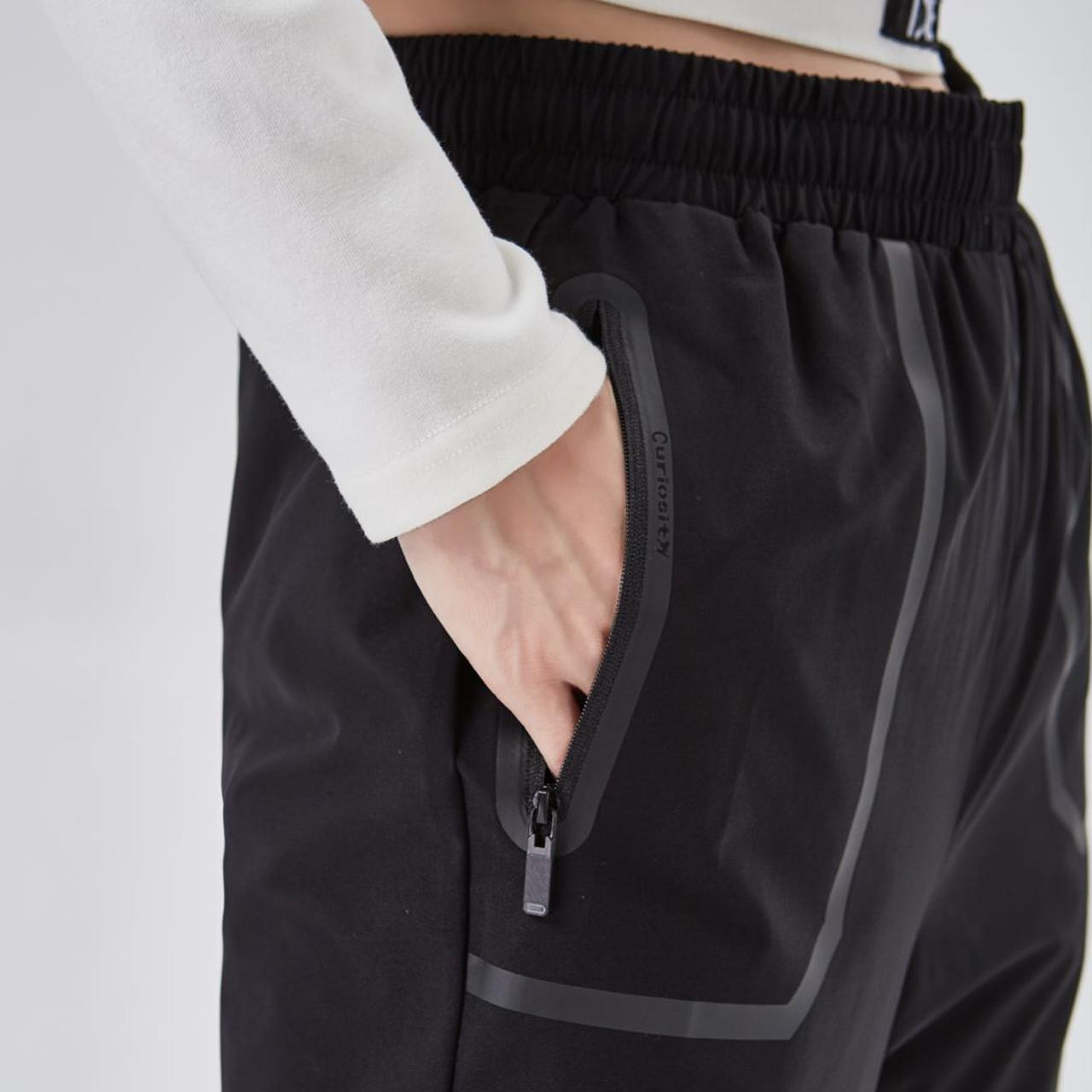 Slim Fit Women's Drawstring Down Pants, Women's Winterized Joggers
