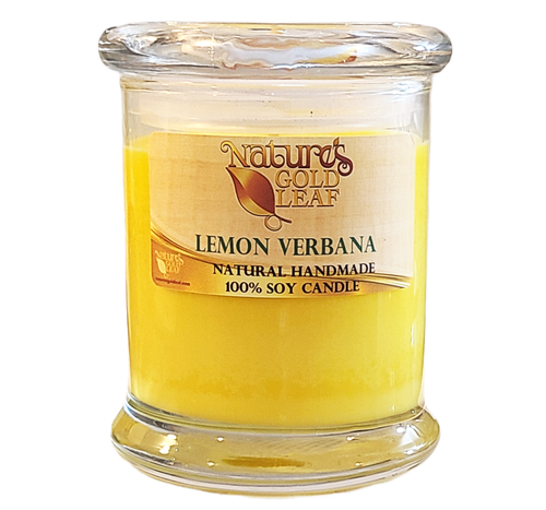 Handmade 100 % Soy Candle Scented with Lemon Verbana