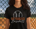 San Francisco Baseball Rhinestone T-Shirt, Baseball Mom Shirt, Retro Shirt Gift for Women, Baseball Lovers Shirt, Baseball Fan Gift for Her