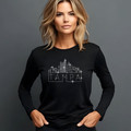 Tampa Bay Rhinestone T-Shirt, Sparkling City Skyline Tee, Women Casual Top, Florida Pride Shirt, Travel Gift, Cityscape Design Outfit