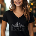 Tampa Bay Rhinestone T-Shirt, Sparkling City Skyline Tee, Women Casual Top, Florida Pride Shirt, Travel Gift, Cityscape Design Outfit