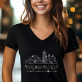 Virginia Beach Rhinestone T-Shirt, Sparkling City Skyline Tee, Women Casual Top, Virginia Pride Shirt, Travel Gift, Cityscape Design Outfit