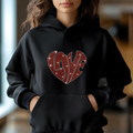 Love Heart Rhinestone T-Shirt, Sparkling Valentine’s Day Tee, Women’s Glitter Love Shirt, Romantic T-shirt, Unique Gift Idea, Gift for Her