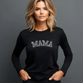 Mama Rhinestone T-Shirt, Sparkling Mom Shirt, Mother's Day Gift, Stylish Mom Tee, Gift for Her, Casual Glam Shirt for Women