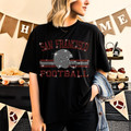 San Francisco Football Rhinestone T-Shırt, Game Day Cheer Shirt, Sports Season Best Teams Bling Tee-Shirt, Unique Design Comfy Colors Shirt