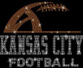 Kansas City Rhinestone Sunday Football T-Shirt, Football Fan Gift Shirt, Game Day Sweater for Football Lovers, Football Mom or Dad Shirt