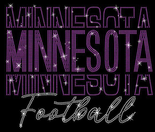 Minnesota Rhinestone Sparkling Gameday T-Shirt, Football Lovers Idea for Team Fan Shirt, Perfect Gift for Sunday Football, Funny Youth Shirt