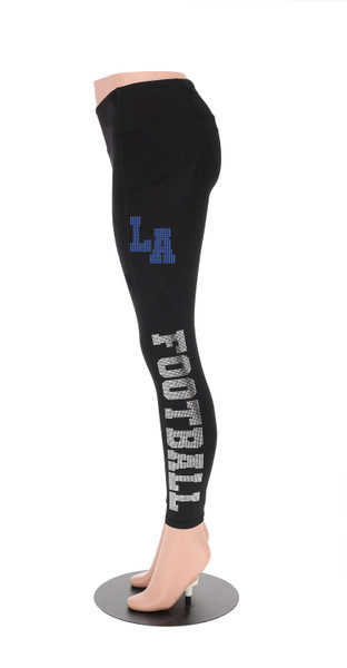 Los Angeles Football Leggings, Rhinestone Leggings, Game Day Sports Leggings, Stylish Athletic Wear, Football Team Support Leggings