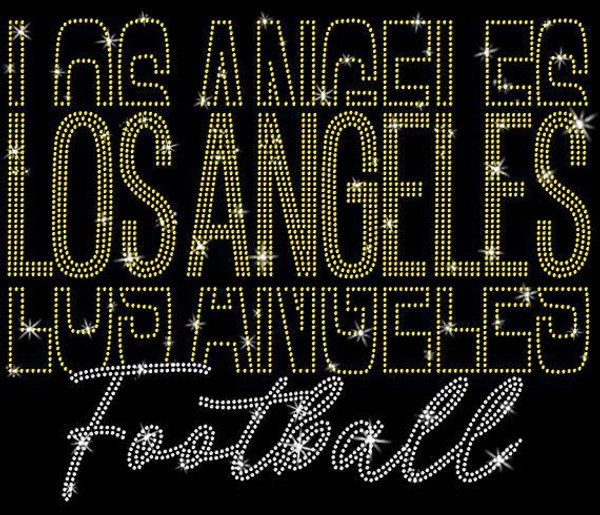 Los Angeles Gameday Sparkling Rhinestone T-Shirt, Game Day Favorite Football Team Shirt, Athletic Unisex Tee-Shirt Gift for Her or Him