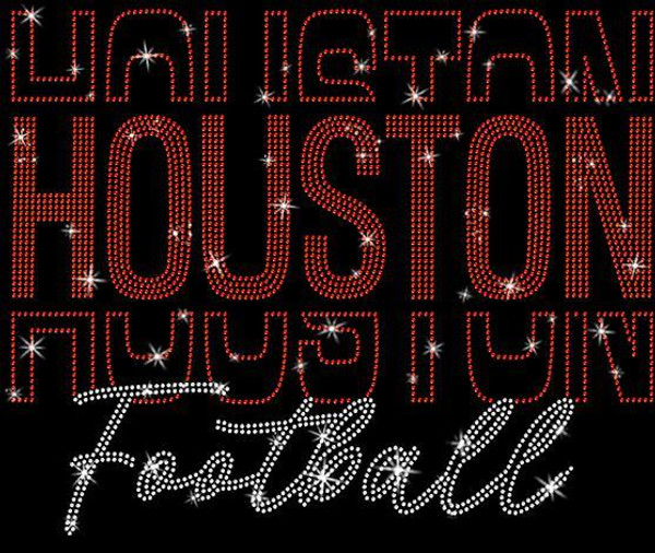 Houston Rhinestone Sparkling Gameday T-Shirt, Football Funny Fan Shirt, Unisex Super Soft and Comfortable Shirt, Fan Gift For Women or Men