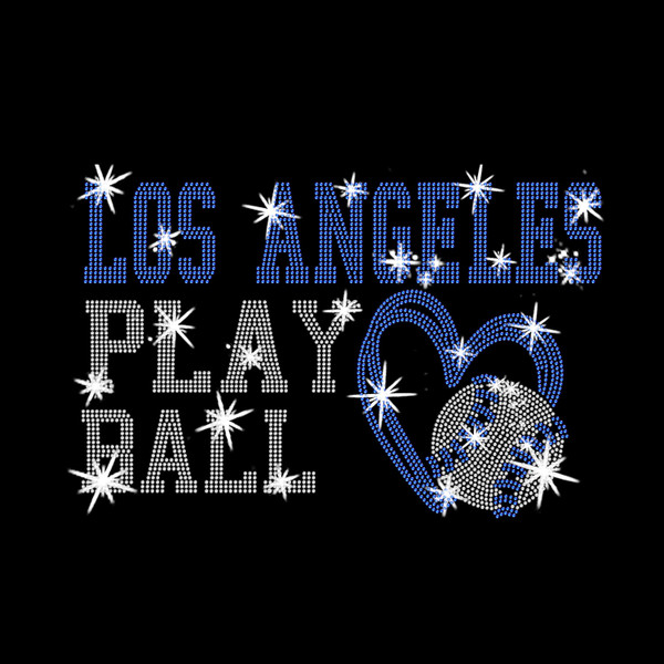 Los Angeles Rhinestone Baseball Shirt, Cool Baseball Fan Shirt Gift, Game Day Unisex Adult Fit Shirt, High-Quality Premium Casual Sport Wear