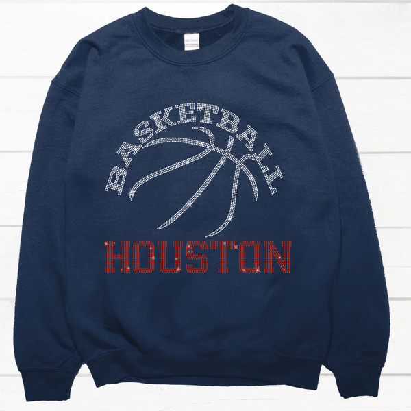 Houston Basketball Game Day Rhinestone Shirt, Mascot Shirt, Sports Matching Shirt, Best Father's Day Shirt Gift Ever, Basketball Love Gift