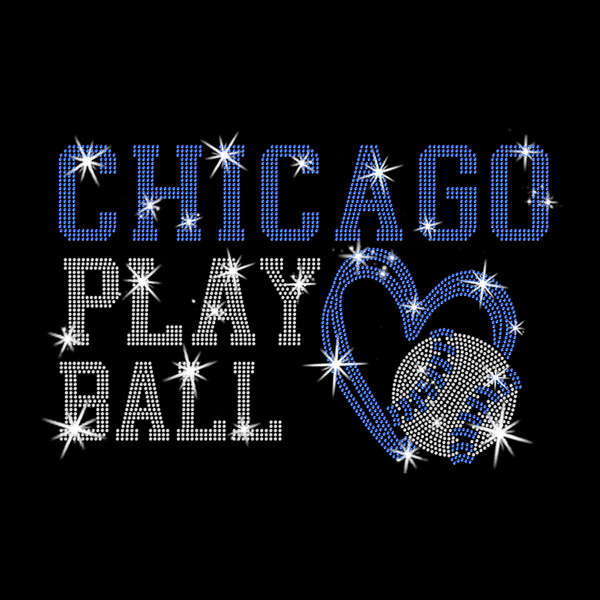 Chicago Rhinestone Baseball Shirt, Chicago Baseball Rhinestone Shirt, Game Day Baseball Shirt, Chicago Baseball Tank Top, Cubs Shirt