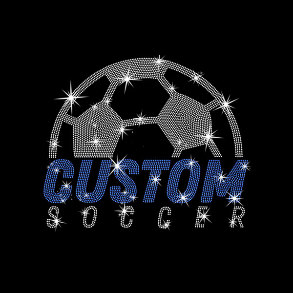 Personalized Soccer Rhinestone Shirt, Custom Soccer Shirt, Soccer Team Name Shirt, Customizable Soccer Team Fan Shirt, Soccer Mom Shirt