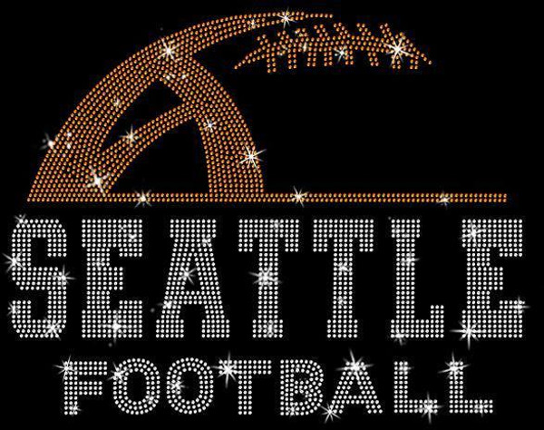 Seattle Rhinestone Sunday Football T-Shirt, Unique Design Unisex Sport Tee, Show Your Support in Comfy Shirt, Gift for Your Loving One