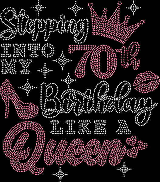 70th Birthday Queen Rhinestone T-Shirt, Sparkling 70th B-Day Tee, Perfect Turning 70 Present, 70th Birthday Like No Other, Gift for Her 70th Birthday Queen Rhinestone T-Shirt, Sparkling 70th B-Day Tee, Perfect Turning 70 Present, 70th Birthday Like No Other, Gift for Her