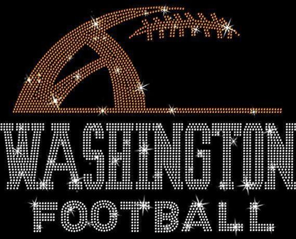 Washington Rhinestone Sunday Football T-Shirt, Comfort Colors Team Mascot Shirt, Vintage Style Retro Trendy Football Shirt, Game Day Outfit